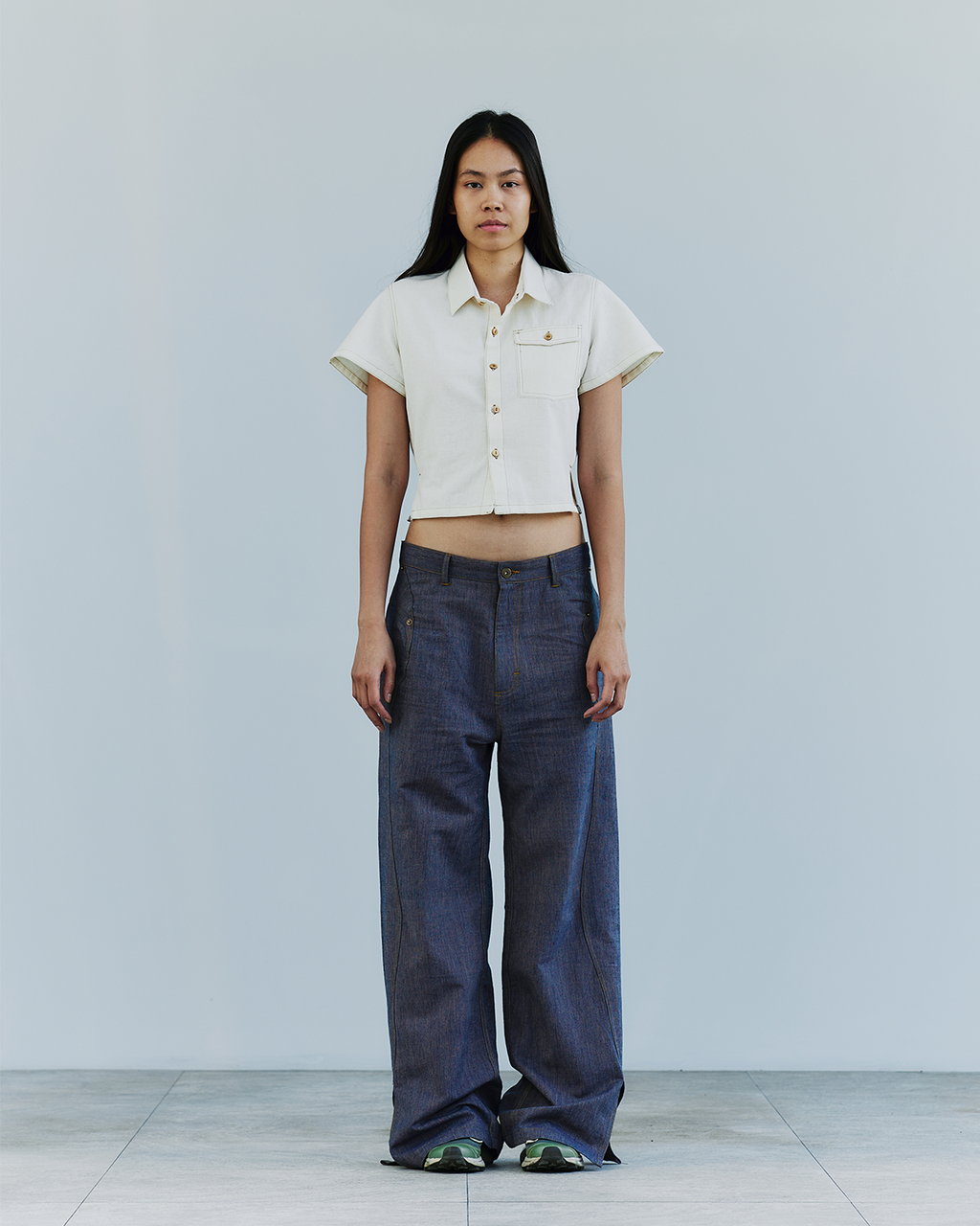 INDIGO SPLIT JEANS
